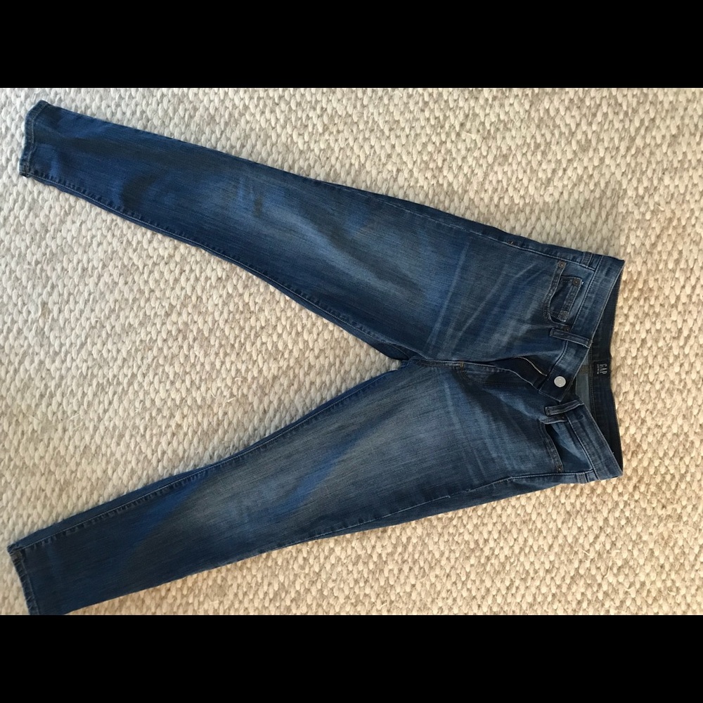 Gap High Rise Skinny Jeans - medium wash